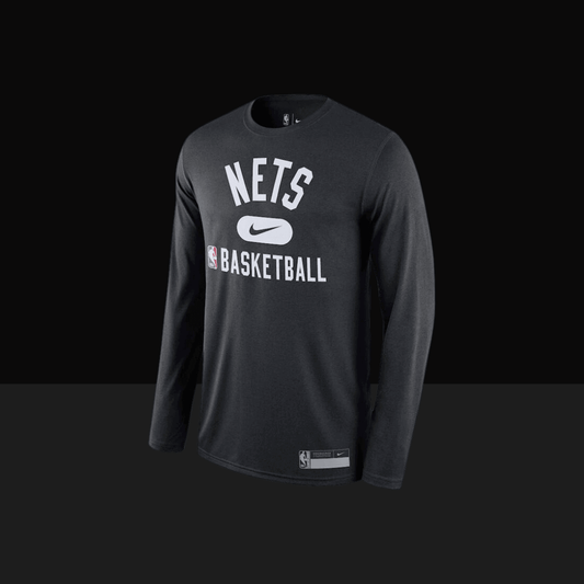 Brooklyn Nets Nike 2021/22 On-Court Practice Legend Performance Long Sleeve T-Shirt - Basketb