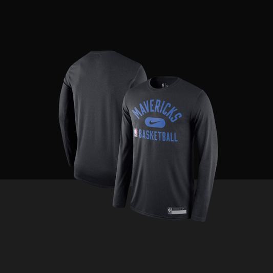 Dallas Mavericks Nike 2021/22 On-Court Practice Legend Performance Long Sleeve T-Shirt - Basketb