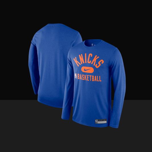 NY Knicks Nike 2021/22 On-Court Practice Legend Performance Long Sleeve T-Shirt - Basketb