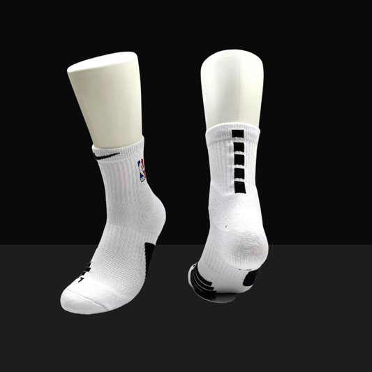 Nike NBA Elite Mid-Length Socks - White/Black