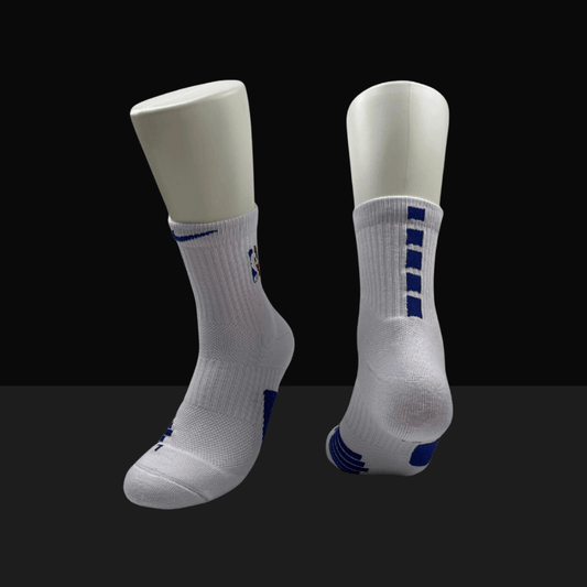 Nike NBA Elite Mid-Length Socks - White/Navy